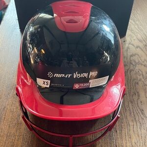 RIP-IT Vision Pro Red and Black Helmet